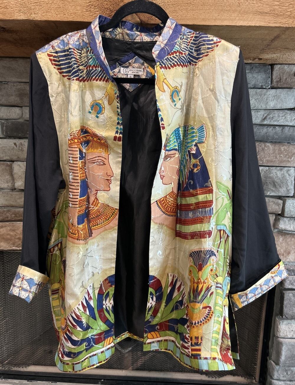 Women’s GRACE CHUANG Silk Egyptian Lined Jacket Size XL *B2